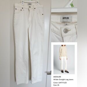 Agolde Straight Leg Jeans - White 25